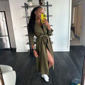 Olive Green Trench Coat